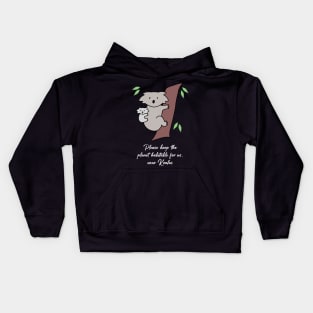 Koala - Habitable Planet (Black) Kids Hoodie